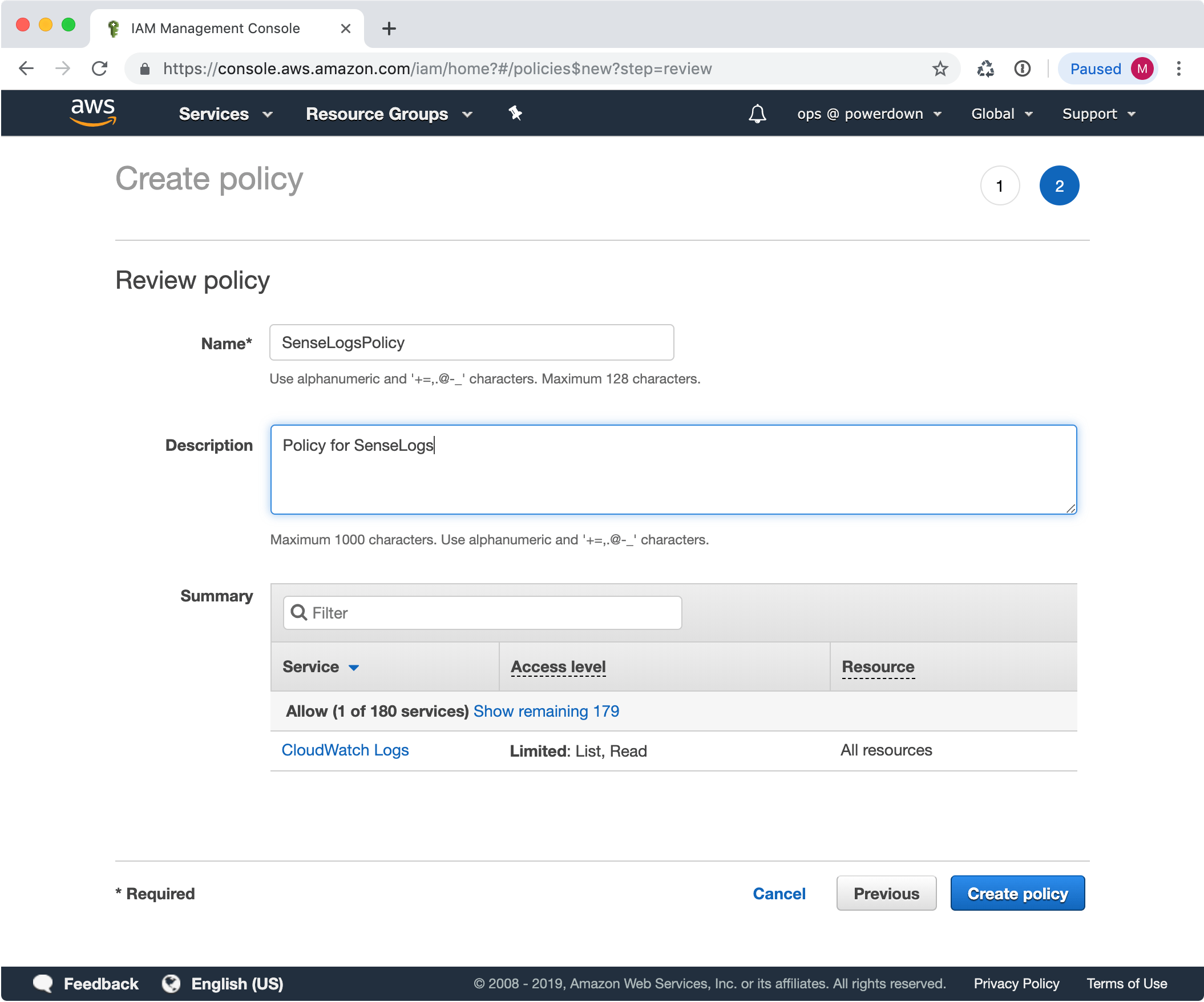 Policy Naming