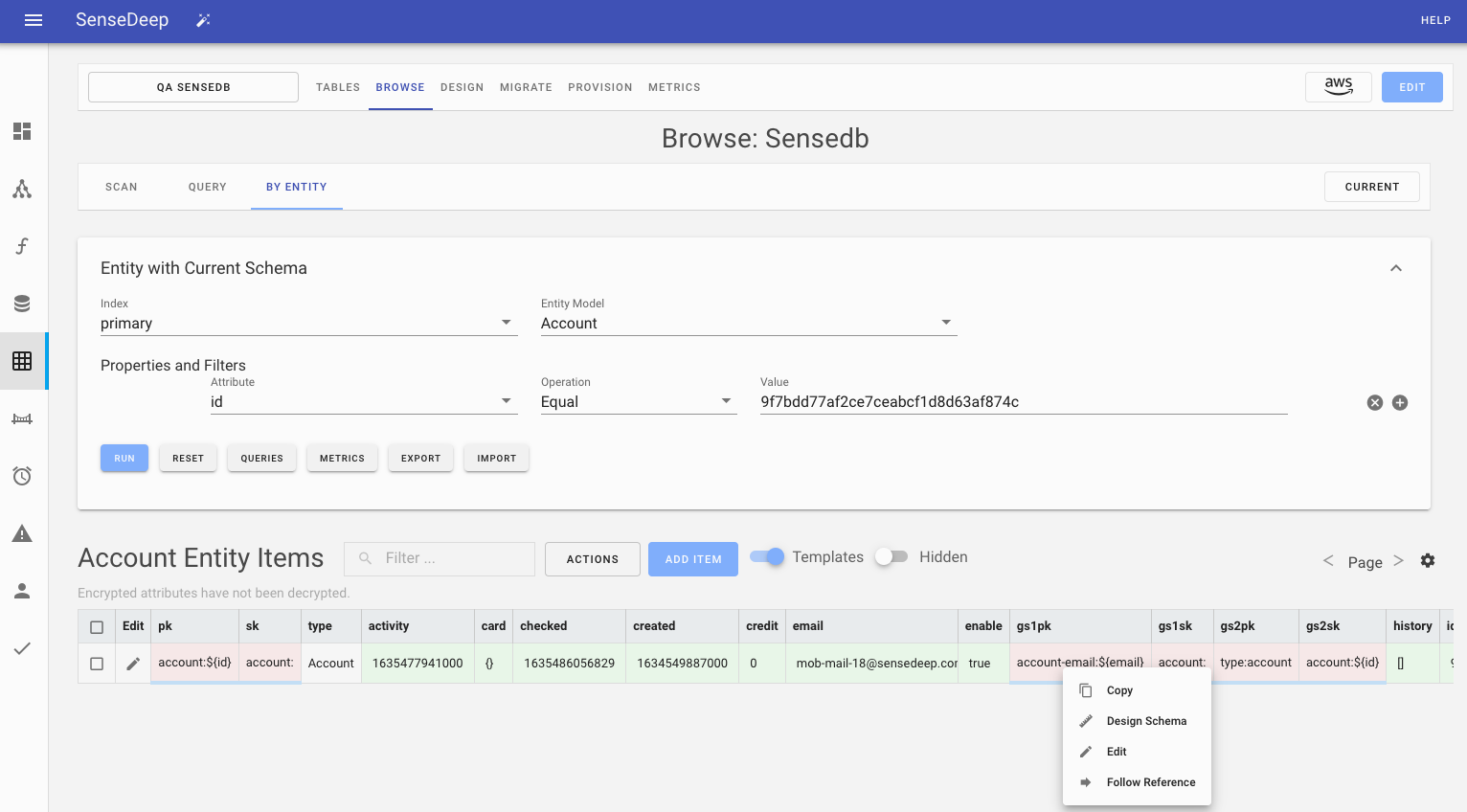 SenseDeep DynamoDB Studio