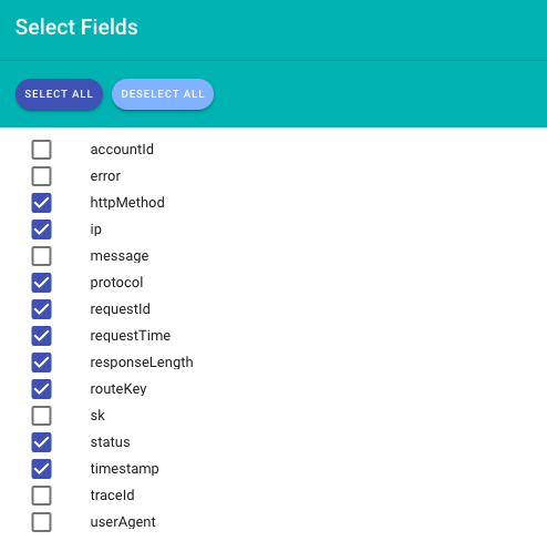 Select Fields