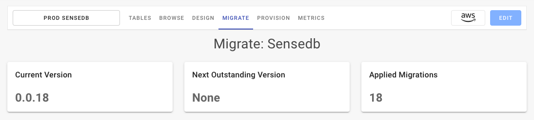 table-migrate-version